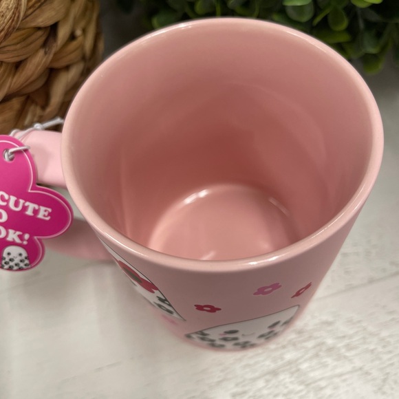 Halloween Pink Ghosts & Flower Pattern Soft Touch Ceramic Coffee mug NWT - Picture 4 of 4